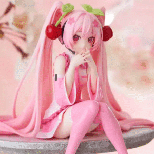 Hatsune Miku Anime Figure Toys Pink Cherry Dress