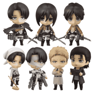 Attack on Titan Figures – Levi Ackerman #390, Eren Yeager #375 & Mikasa Ackerman Collectible 10cm PVC Models