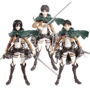 Figma Attack on Titan Figures – Eren Jaeger #207, Mikasa Ackerman #203 & Levi Ackerman #213 Collectibles