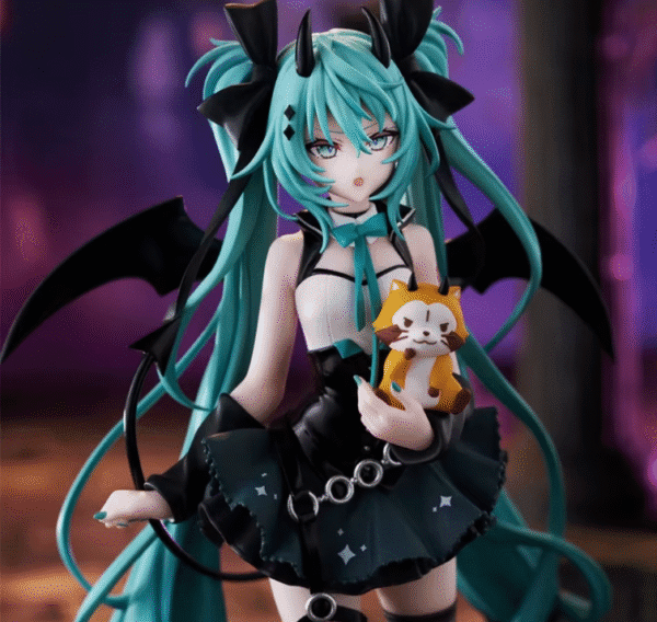 Handmade Little Devil Hatsune Miku Raccoon Dark Angel Figurine