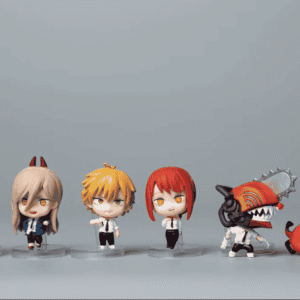 6PCS Chainsaw Man Denji Pochita Makima Power Aki Anime Figures Set With Box