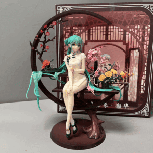 25cm Hatsune Miku Cheongsam Figure PVC Anime Statue 1_7 Scale Collectible Model Gift