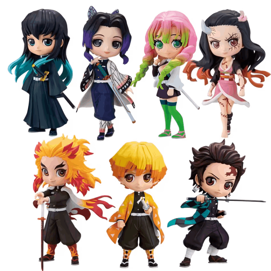 Demon Slayer Q-Style Figures Nezuko, Tanjiro, Zenitsu, Inosuke, Giyuu, Rengoku 15cm