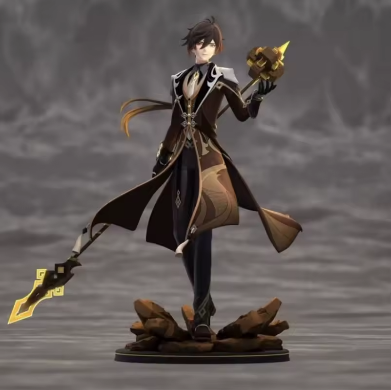 Zhongli Genshin Impact 3D Figurines Anime Collectible Character Statues